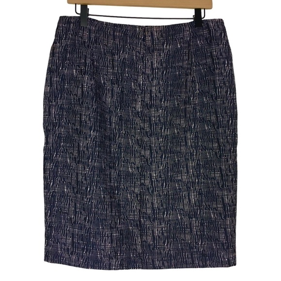 THE LIMITED Sophie Theallet Pencil Skirt Abstract Dot Pattern Navy Size 12 NWT - Picture 3 of 12